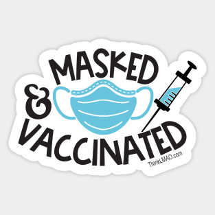 Vaccinated and Masked Sticker